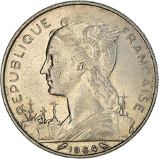 Coin, Réunion, 50 Francs, 1964, EF(40-45), Nickel, KM:12