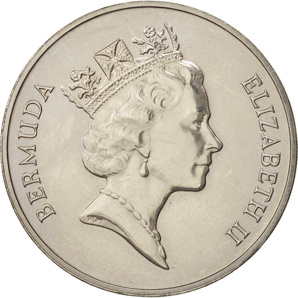 Bermuda, Elizabeth II, Dollar, 1987, MS(60-62), Copper-nickel, KM:52