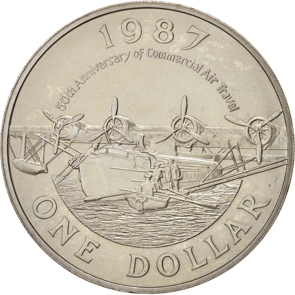 Bermuda, Elizabeth II, Dollar, 1987, MS(60-62), Copper-nickel, KM:52