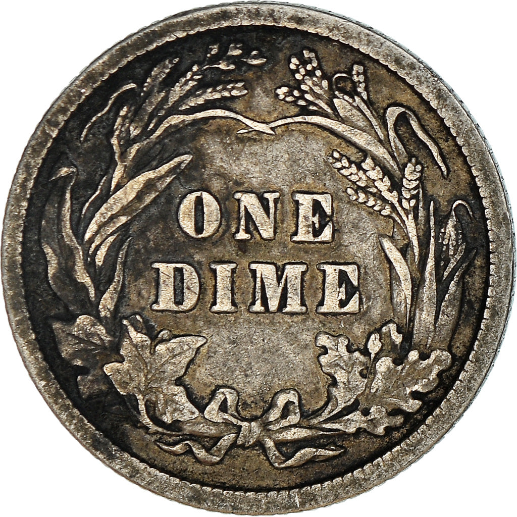 Coin, United States, Barber Dime, Dime, 1910, U.S. Mint, Philadelphia