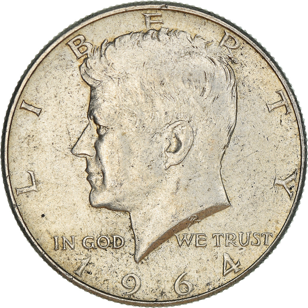 Coin, United States, Kennedy Half Dollar, Half Dollar, 1964, U.S. Mint