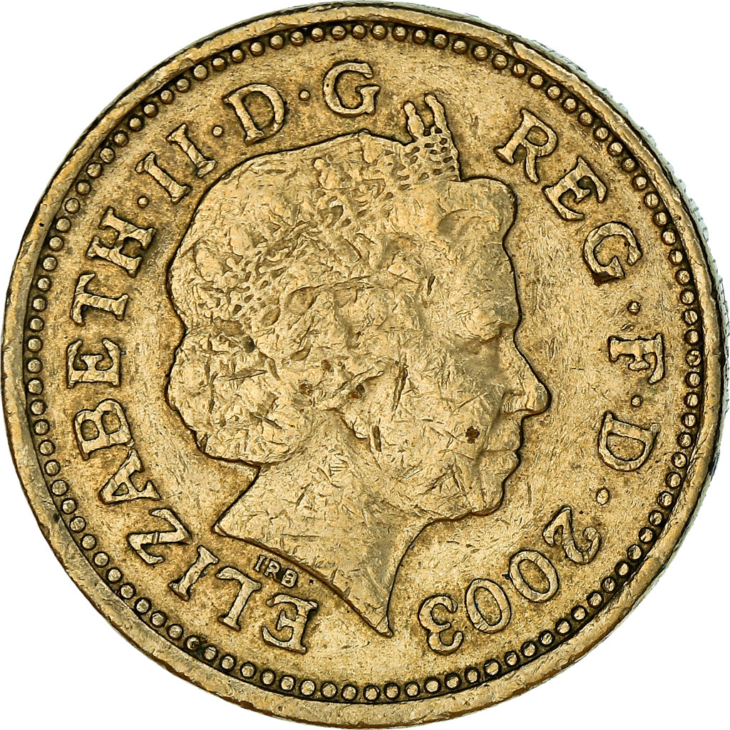 Coin, Great Britain, Elizabeth II, Pound, 2003, EF(40-45), Nickel-brass, KM:993