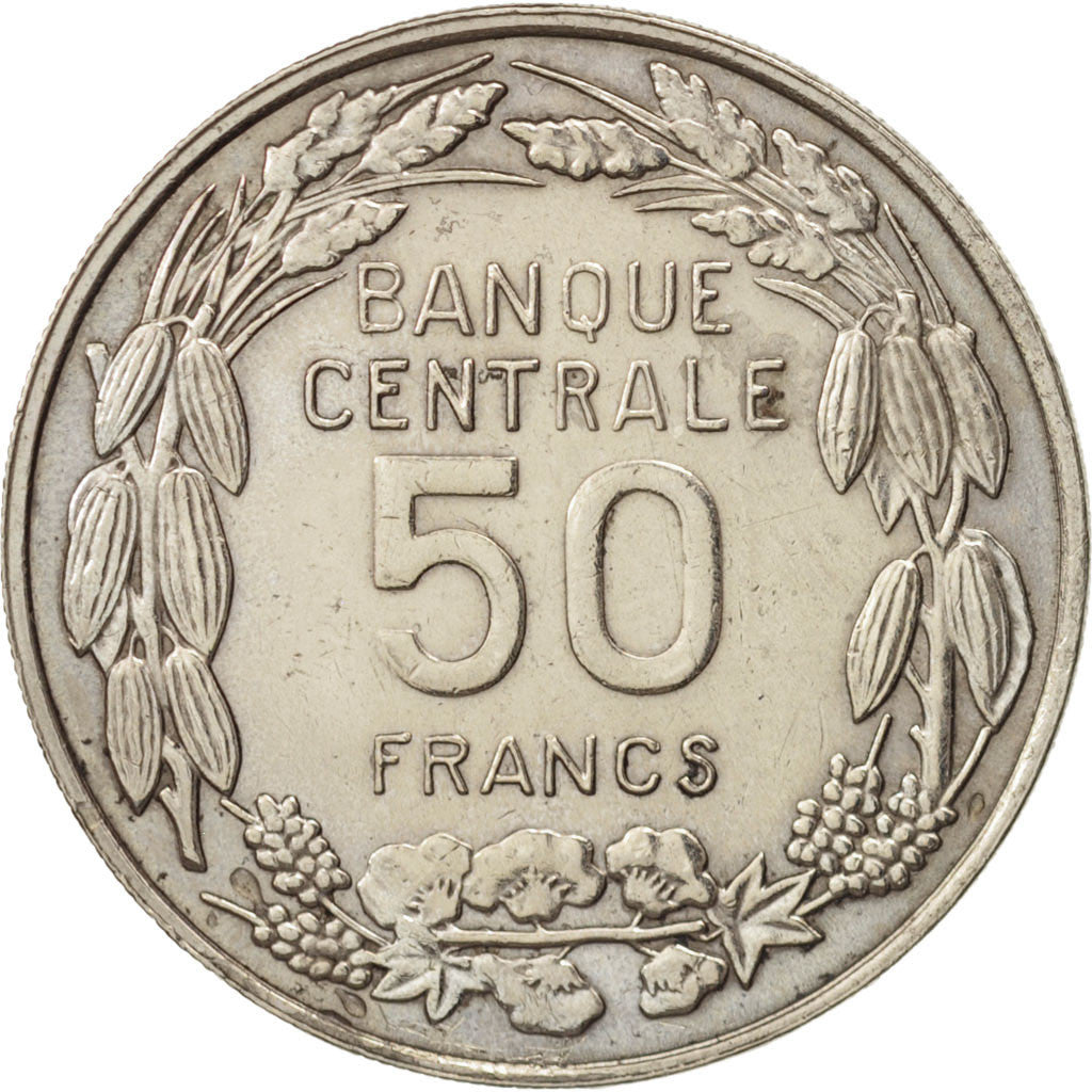 Coin, Cameroon, 50 Francs, 1960, Paris, AU(55-58), Copper-nickel, KM:13