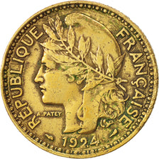 Cameroon, 2 Francs, 1924, Paris, VF(30-35), Aluminum-Bronze, KM:3