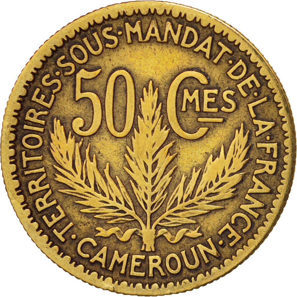 Cameroon, 50 Centimes, 1924, Paris, VF(30-35), Aluminum-Bronze, KM:1