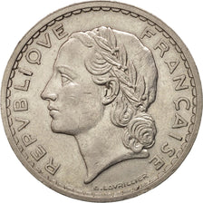 France, Lavrillier, 5 Francs, 1937, Paris, TTB, Nickel, KM:888