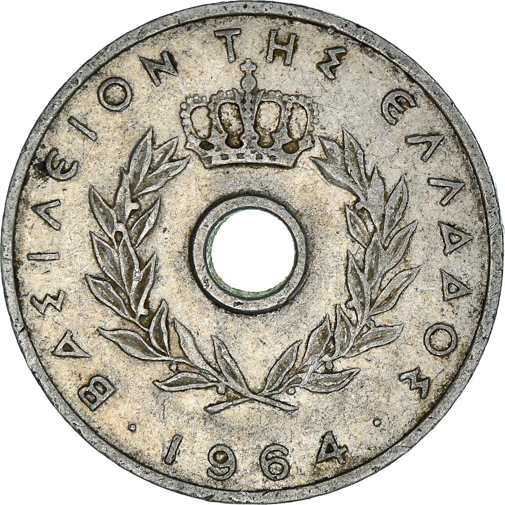 Münze, Griechenland, 10 Lepta, 1964, S+, Aluminium, KM:78