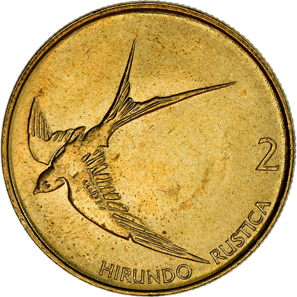 Coin, Slovenia, 2 Tolarja, 1994, EF(40-45), Nickel-brass, KM:5