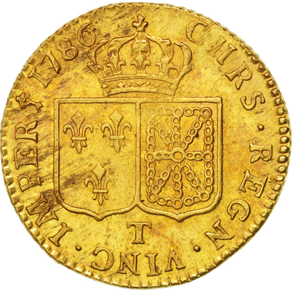 France, Louis XVI, Louis d'or à la tête nue, Louis d'Or, 1786, Nantes, AU