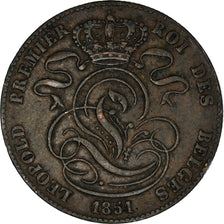 Coin, Belgium, Leopold I, 5 Centimes, 1851, VF(30-35), Copper, KM:5.1
