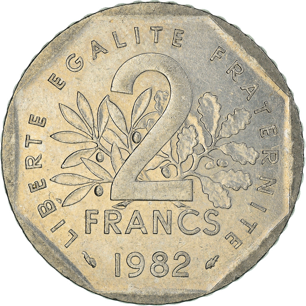 Münze, Frankreich, Semeuse, 2 Francs, 1982, Paris, SS+, Nickel, KM:942.1