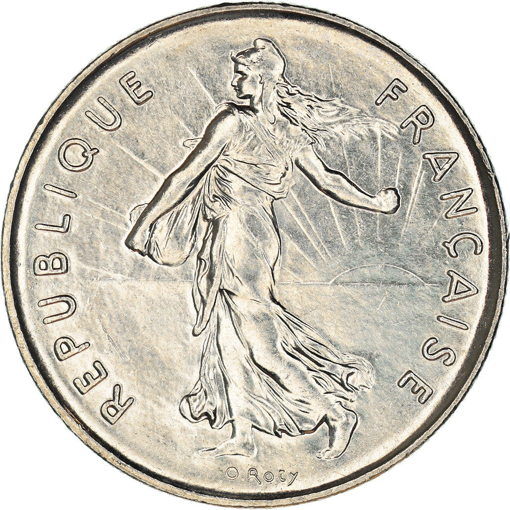 Coin, France, Semeuse, 5 Francs, 1991, Paris, AU(55-58), Nickel Clad
