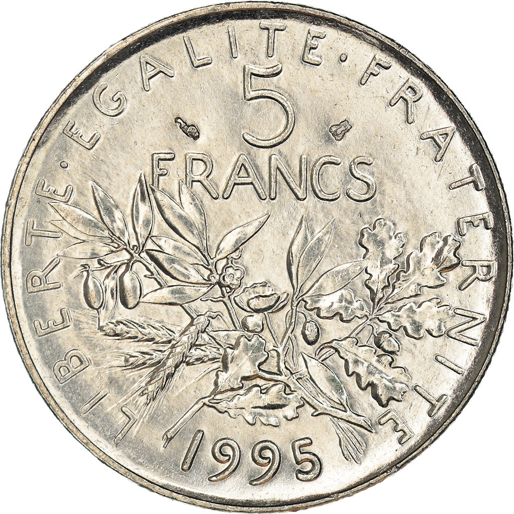 Coin, France, Semeuse, 5 Francs, 1995, Paris, EF(40-45), Nickel Clad