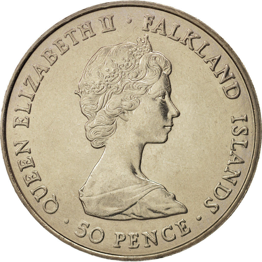 Falkland Islands, 50 Pence, 1982, MS(60-62), Copper-nickel, KM:18