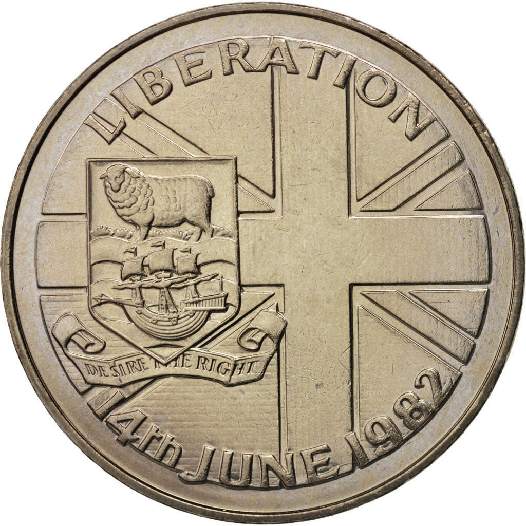Falkland Islands, 50 Pence, 1982, MS(60-62), Copper-nickel, KM:18
