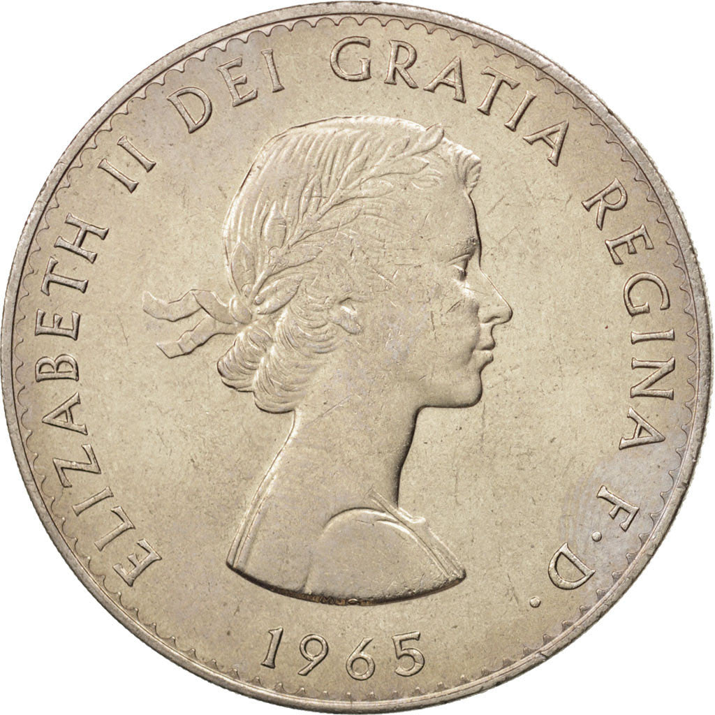 Great Britain, Elizabeth II, Crown, 1965, MS(60-62), Copper-nickel, KM:910