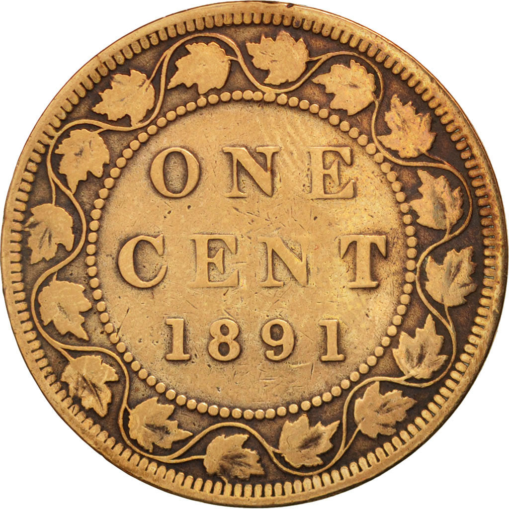 Canada, Victoria, Cent, 1891, Royal Canadian Mint, Ottawa, VF(30-35), Bronze