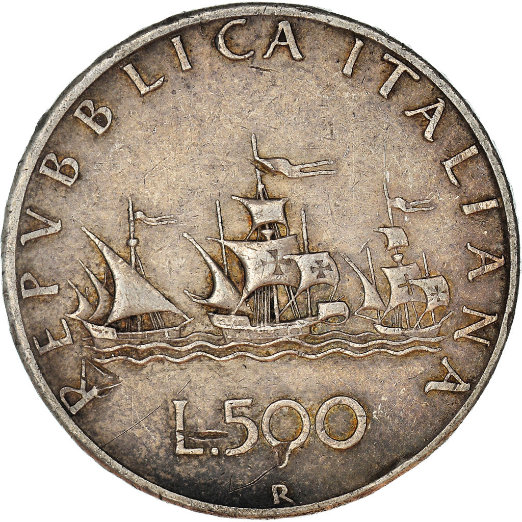 Coin, Italy, 500 Lire, 1958, Rome, VF(30-35), Silver, KM:98