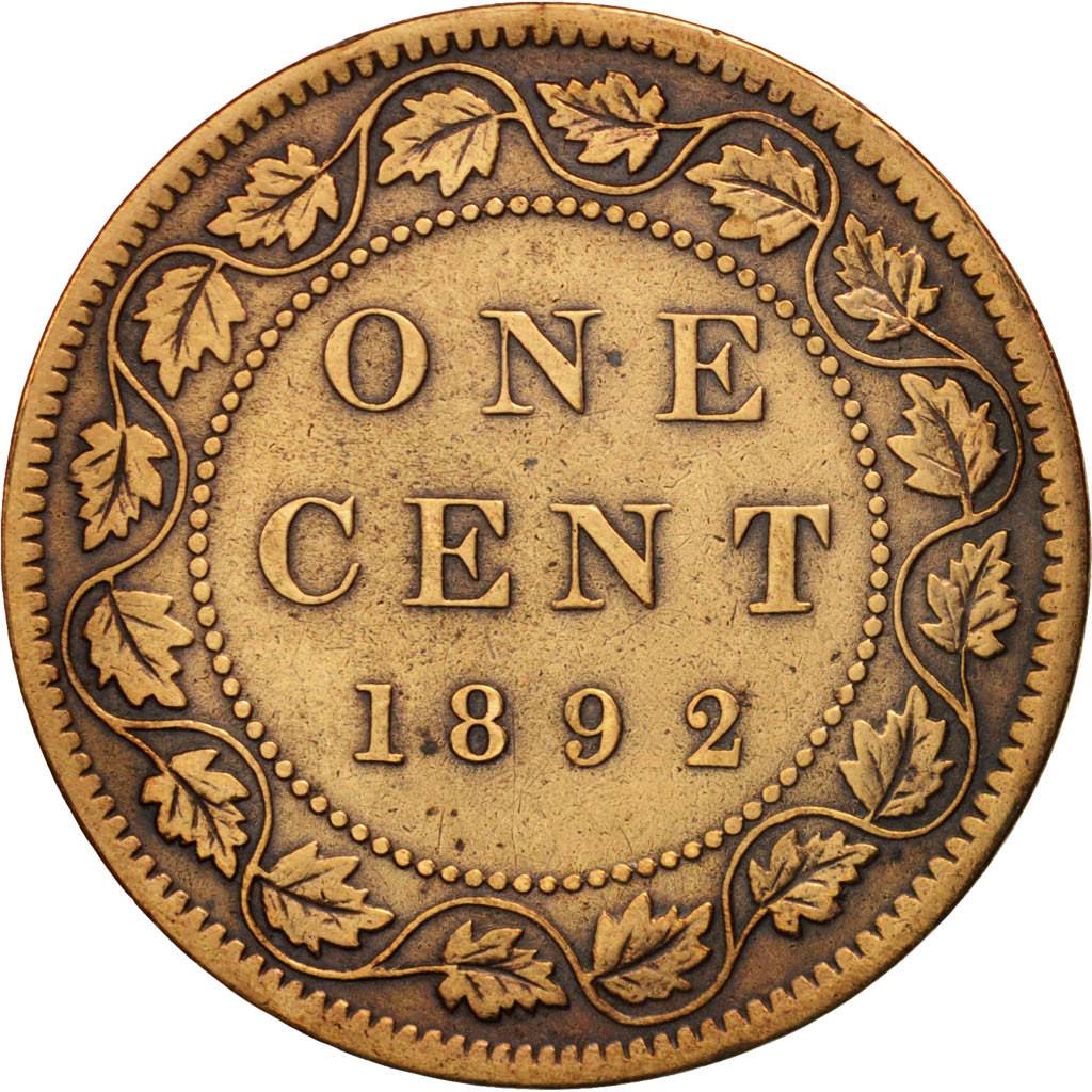 Canada, Victoria, Cent, 1892, Royal Canadian Mint, Ottawa, EF(40-45), Bronze