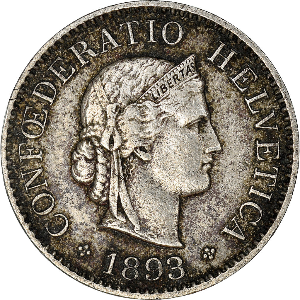 Coin, Switzerland, 5 Rappen, 1893, Bern, VF(30-35), Copper-nickel, KM:26