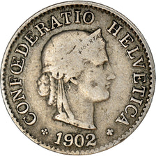 Coin, Switzerland, 5 Rappen, 1902, Bern, VF(30-35), Copper-nickel, KM:26