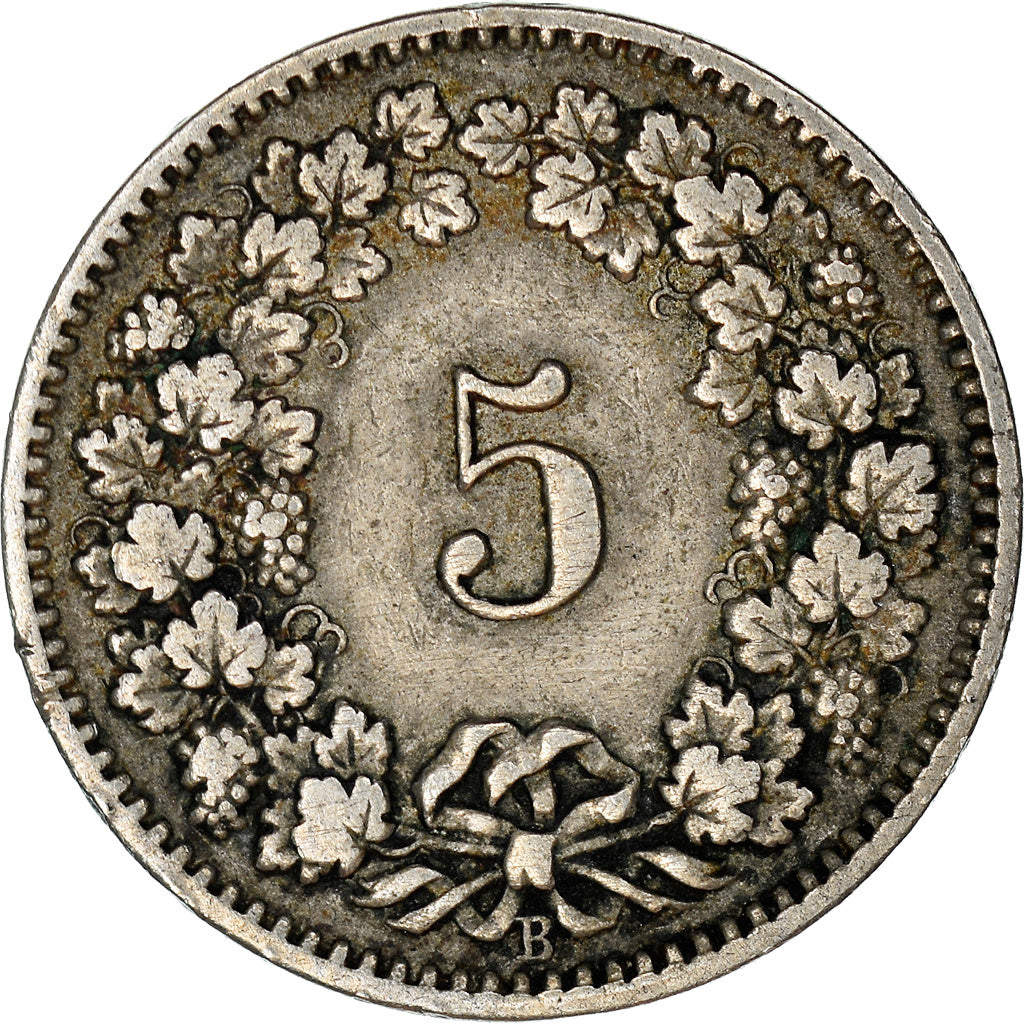 Coin, Switzerland, 5 Rappen, 1902, Bern, VF(30-35), Copper-nickel, KM:26
