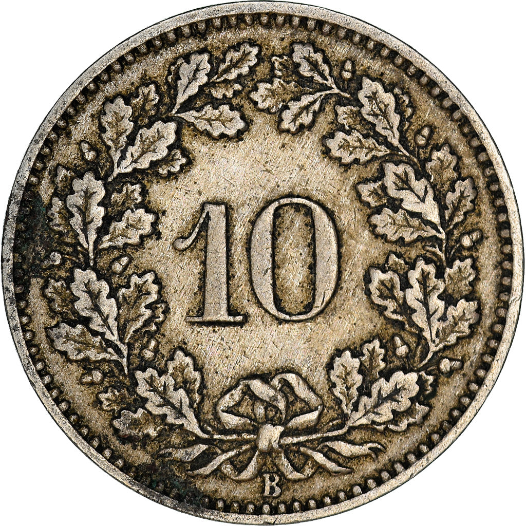 Coin, Switzerland, 10 Rappen, 1882, Bern, VF(30-35), Copper-nickel, KM:27