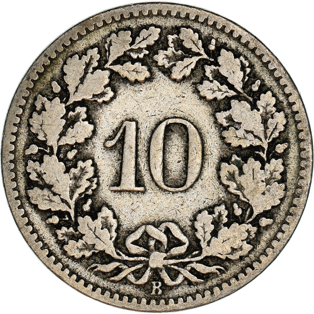 Moneta, Svizzera, 10 Rappen, 1897, Bern, MB, Rame-nichel, KM:27