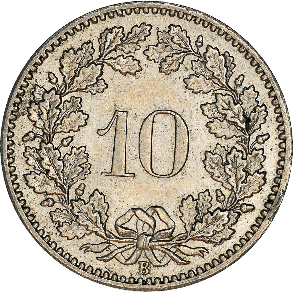 Coin, Switzerland, 10 Rappen, 1902, Bern, AU(55-58), Copper-nickel, KM:27