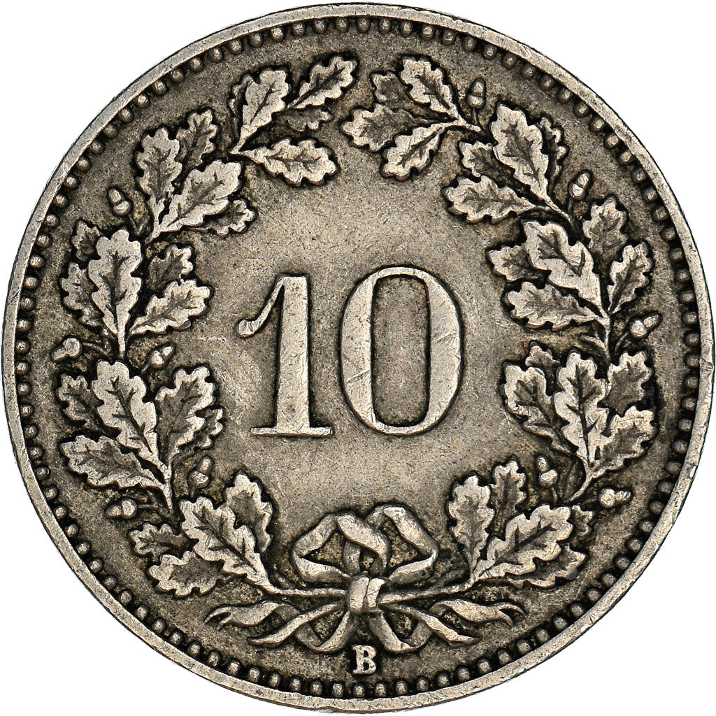 Moneta, Svizzera, 10 Rappen, 1911, Bern, MB+, Rame-nichel, KM:27