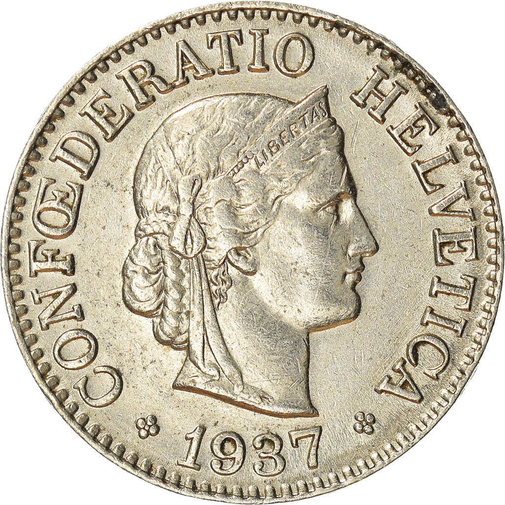 Monnaie, Suisse, 10 Rappen, 1937, Bern, SUP, Nickel, KM:27b
