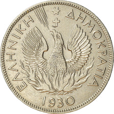 Coin, Greece, 5 Drachmai, 1930, EF(40-45), Nickel, KM:71.2