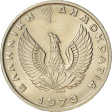 Coin, Greece, 10 Drachmai, 1973, AU(55-58), Copper-nickel, KM:110