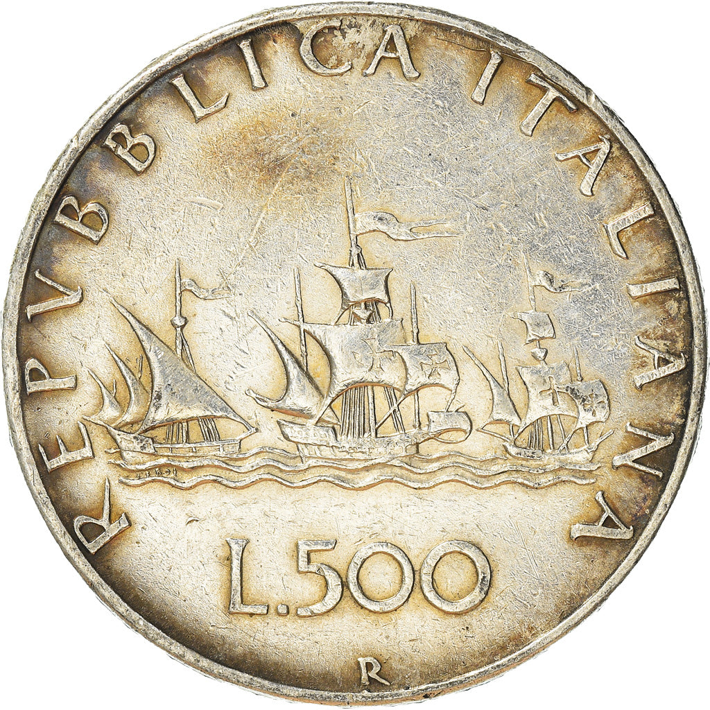 Coin, Italy, 500 Lire, 1958, Rome, EF(40-45), Silver, KM:98