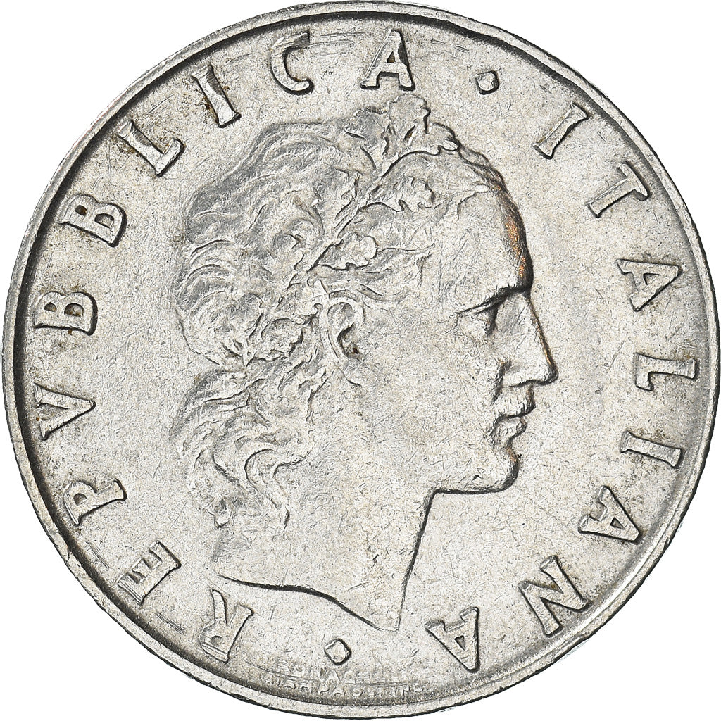 Moeda, Itália, 50 Lire, 1954, Rome, EF(40-45), Aço Inoxidável, KM:95.1