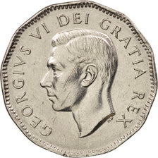 Canada, George VI, 5 Cents, 1951, Royal Canadian Mint, Ottawa, EF(40-45), KM:48