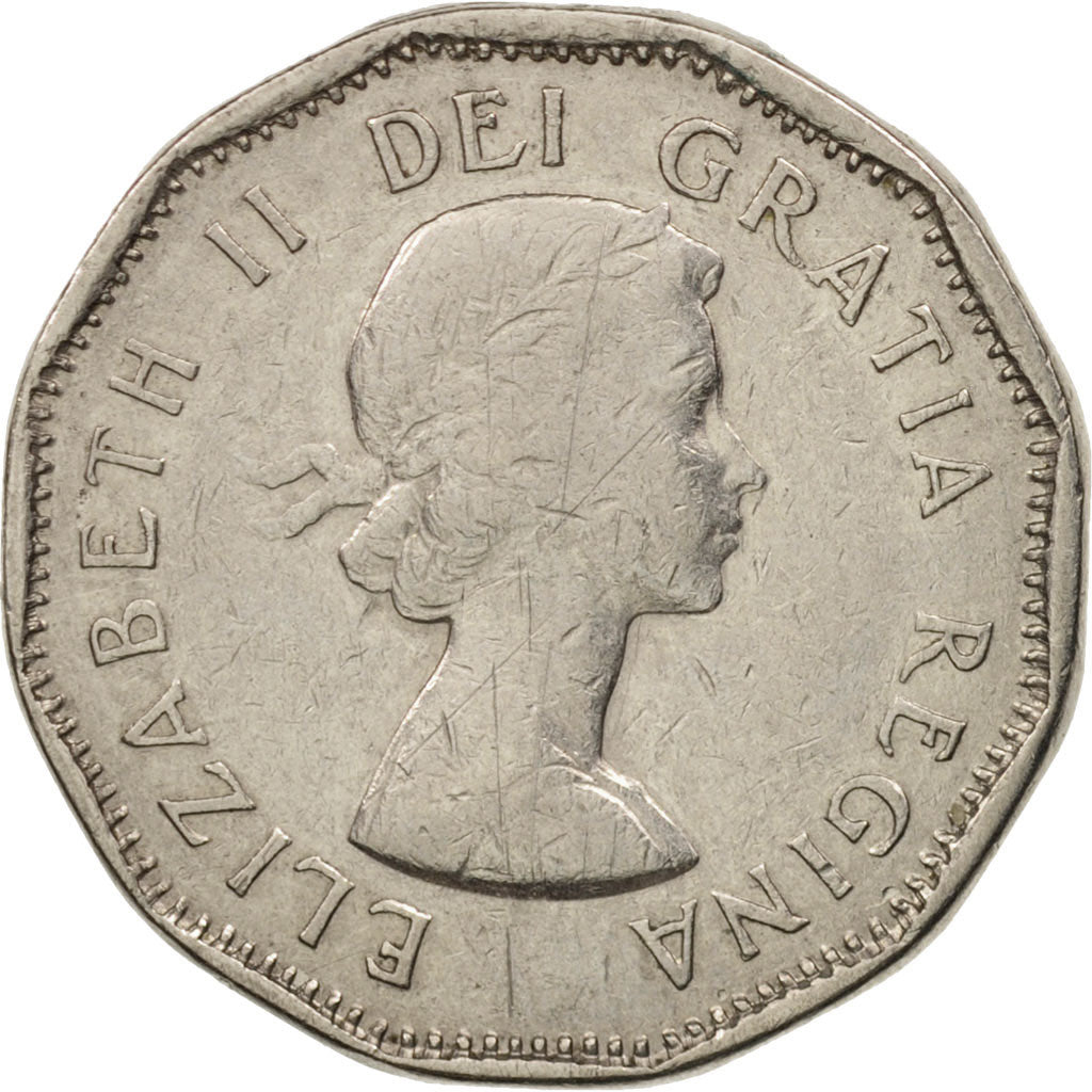 Canada, Elizabeth II, 5 Cents, 1961, Royal Canadian Mint, Ottawa, TTB, Nickel