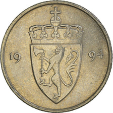 Moneta, Norwegia, Olav V, 50 Öre, 1994, EF(40-45), Miedź-Nikiel, KM:418