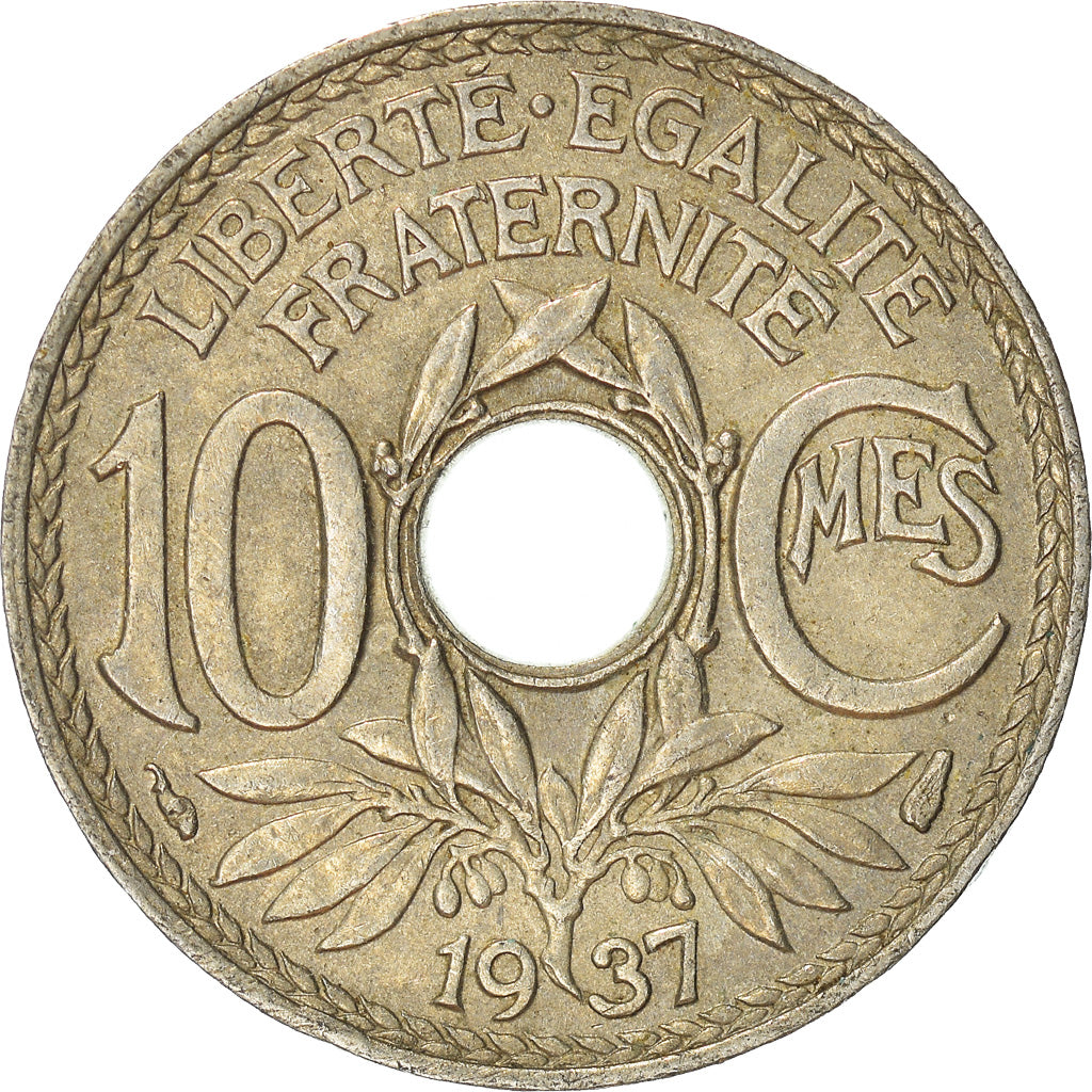 Münze, Frankreich, 10 Centimes, 1937