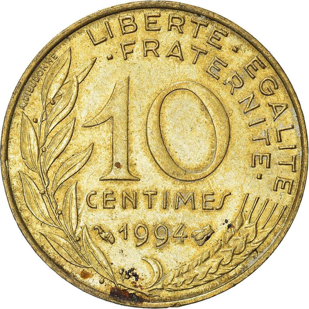 Coin, France, 10 Centimes, 1994
