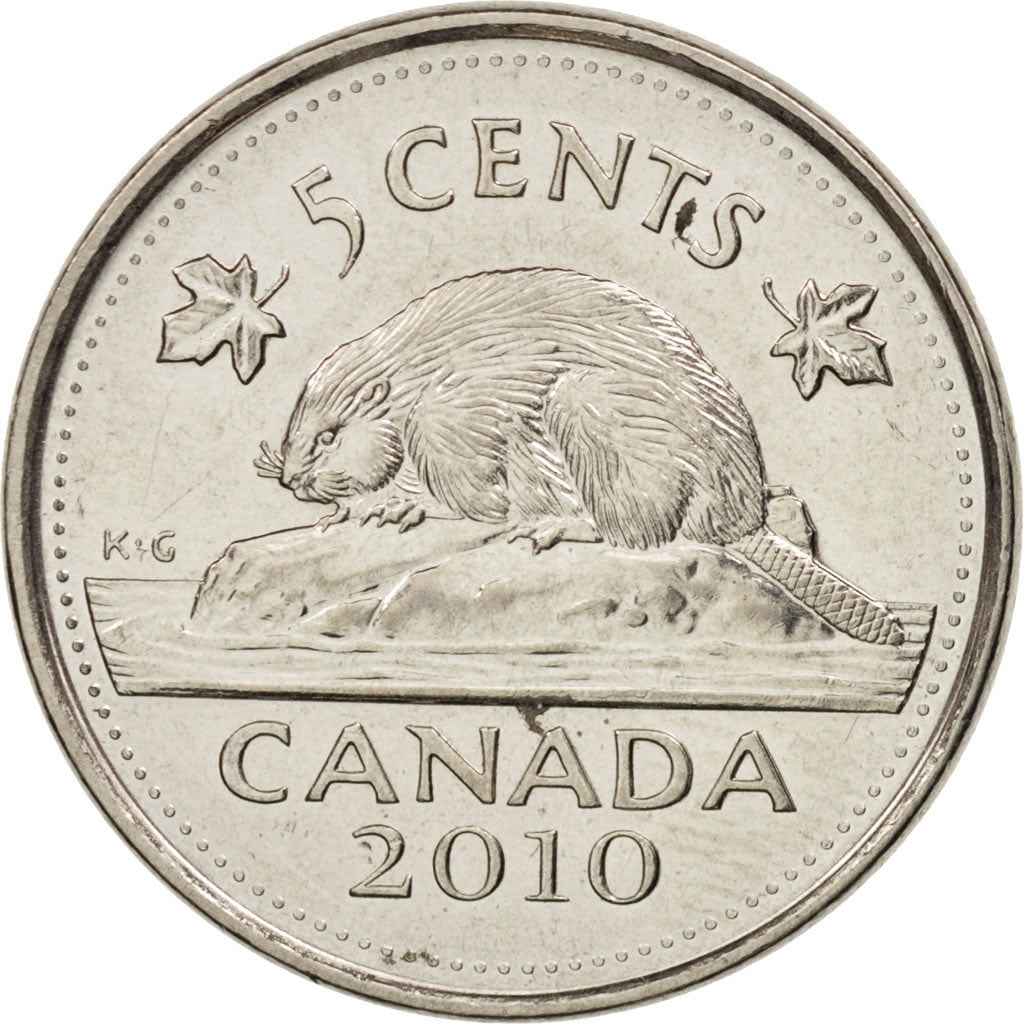 Canada, Elizabeth II, 5 Cents, 2010, Royal Canadian Mint, Winnipeg, MS(60-62)