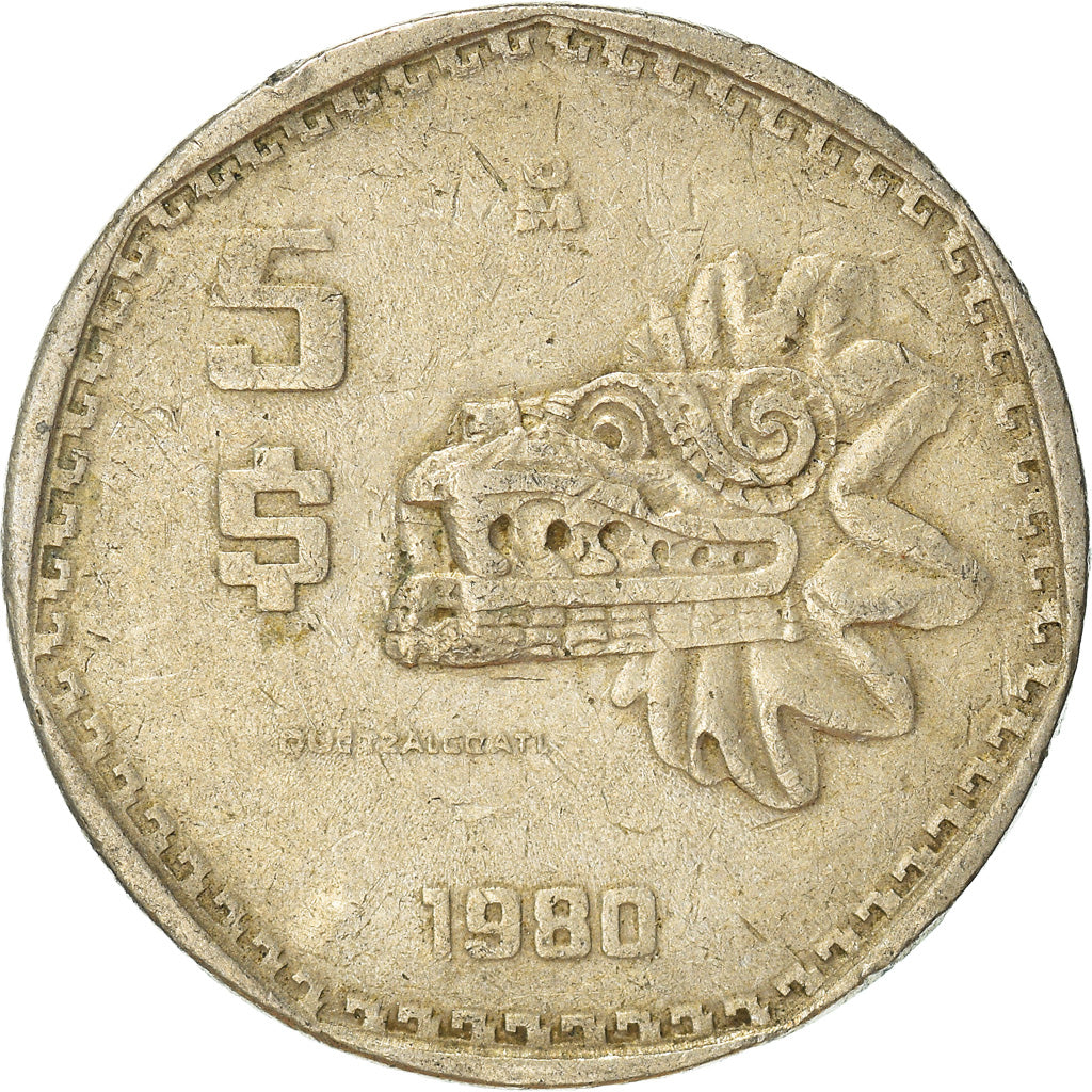 Moneta, Mexico, 5 Pesos, 1980