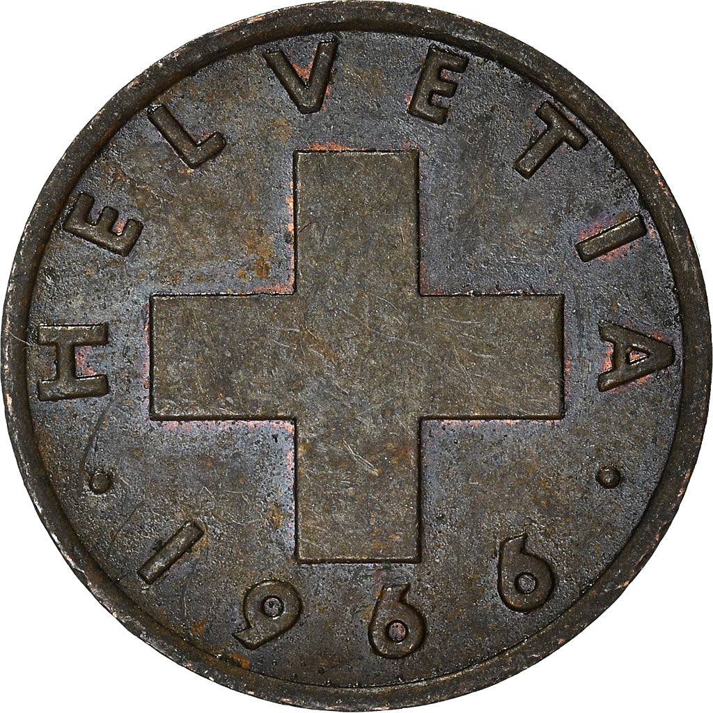 Moneta, Svizzera, Rappen, 1966