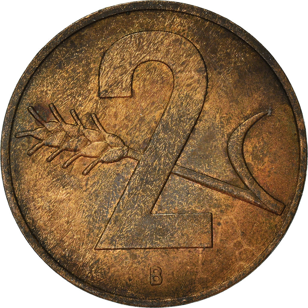 Münze, Schweiz, 2 Rappen, 1957