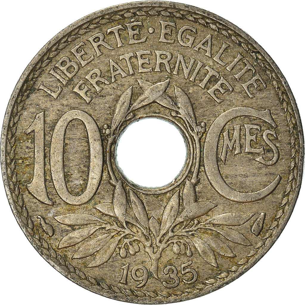 Coin, France, 10 Centimes, 1935