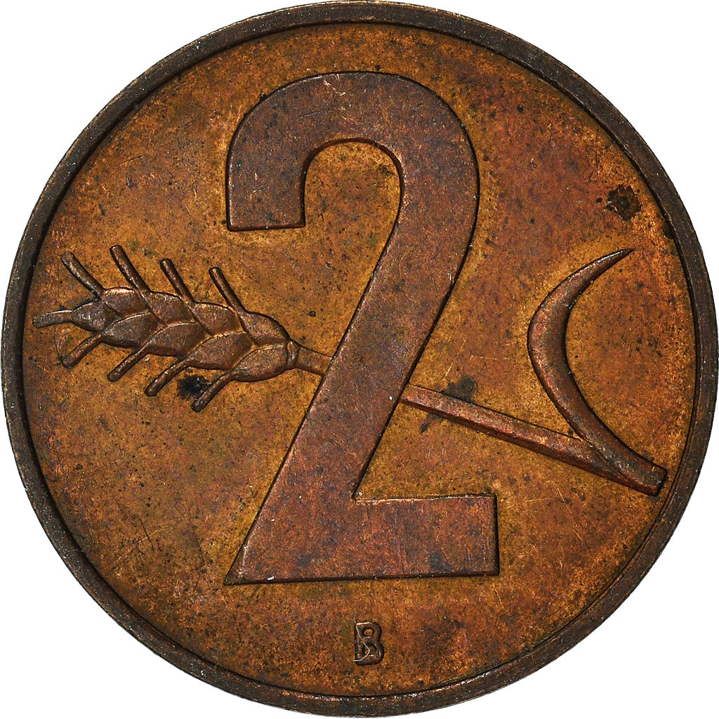 Münze, Schweiz, 2 Rappen, 1958