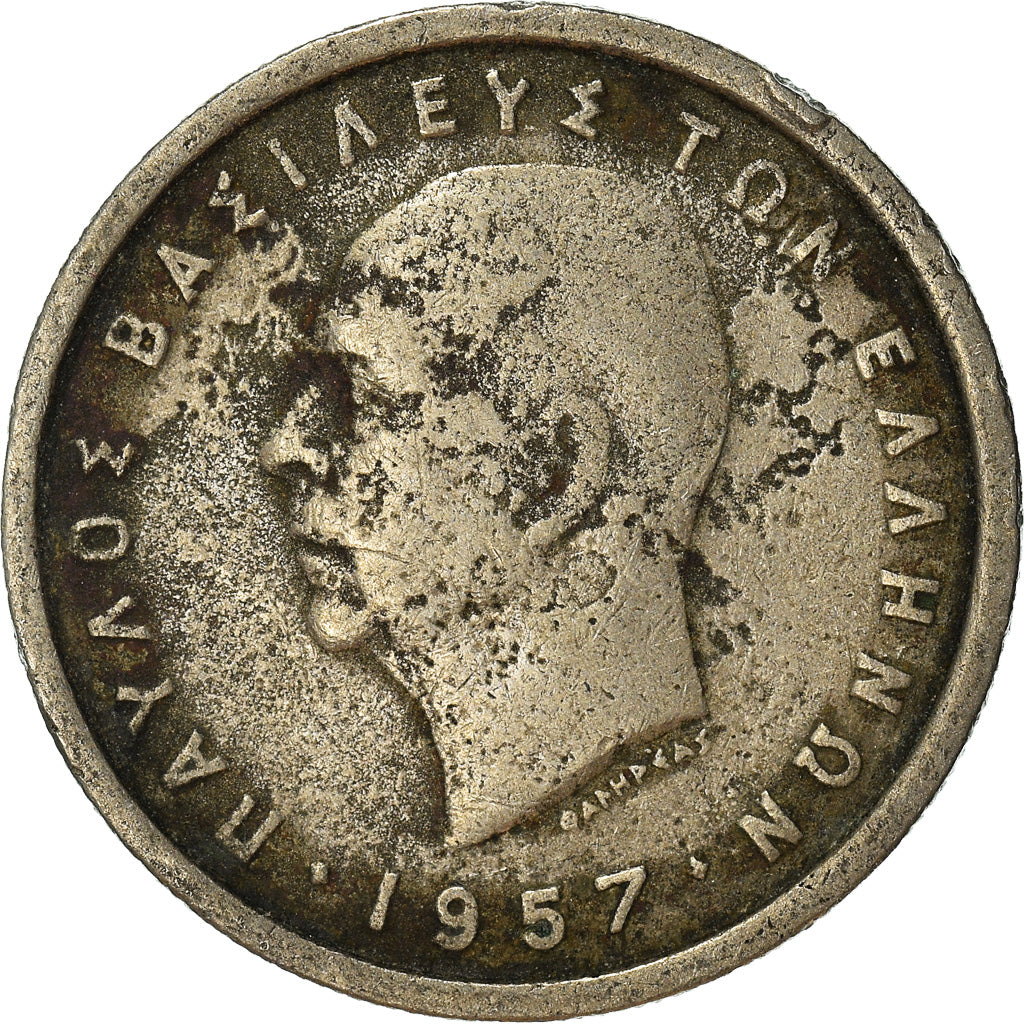 Münze, Griechenland, 2 Drachmai, 1957