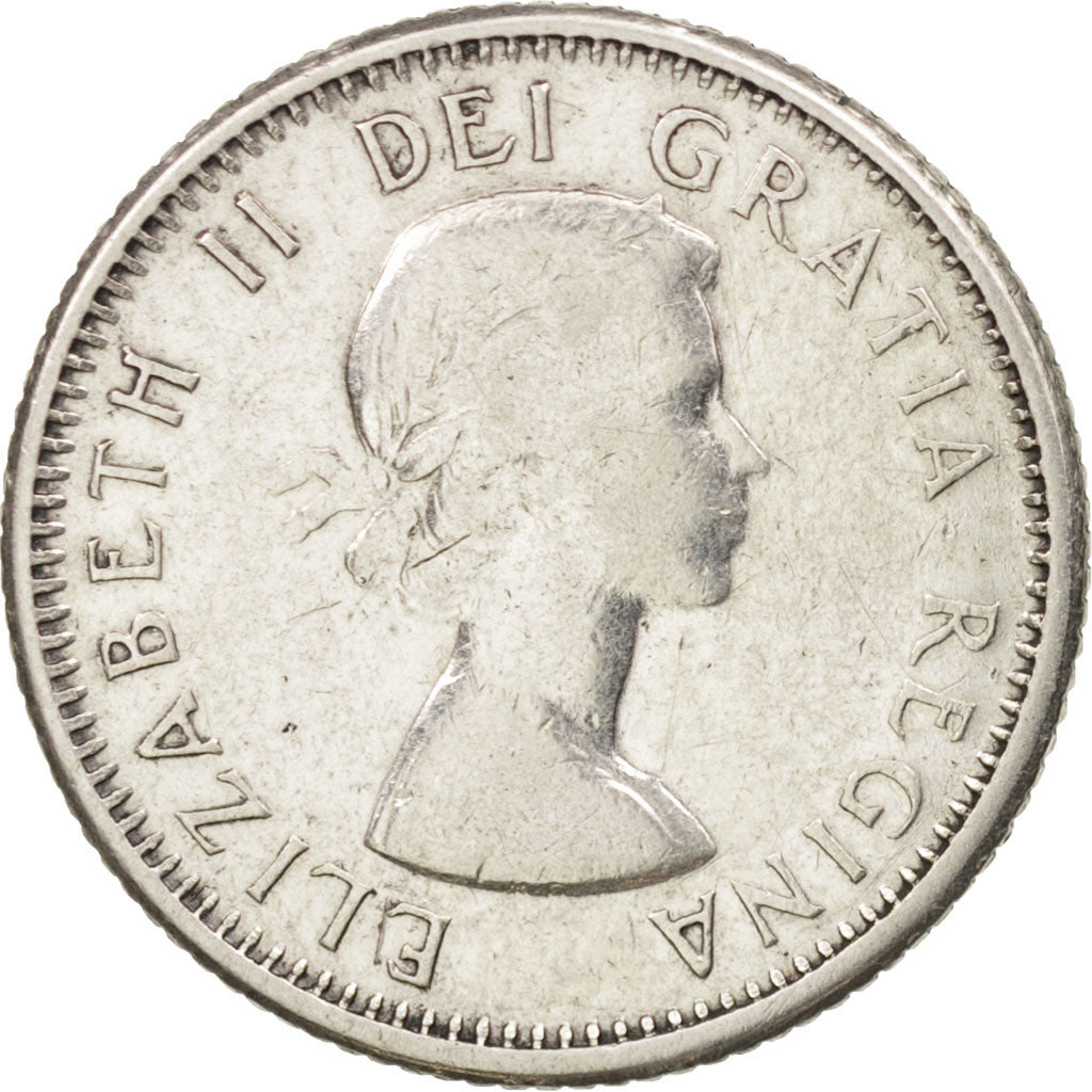 Coin, Canada, Elizabeth II, 10 Cents, 1962, Royal Canadian Mint, Ottawa