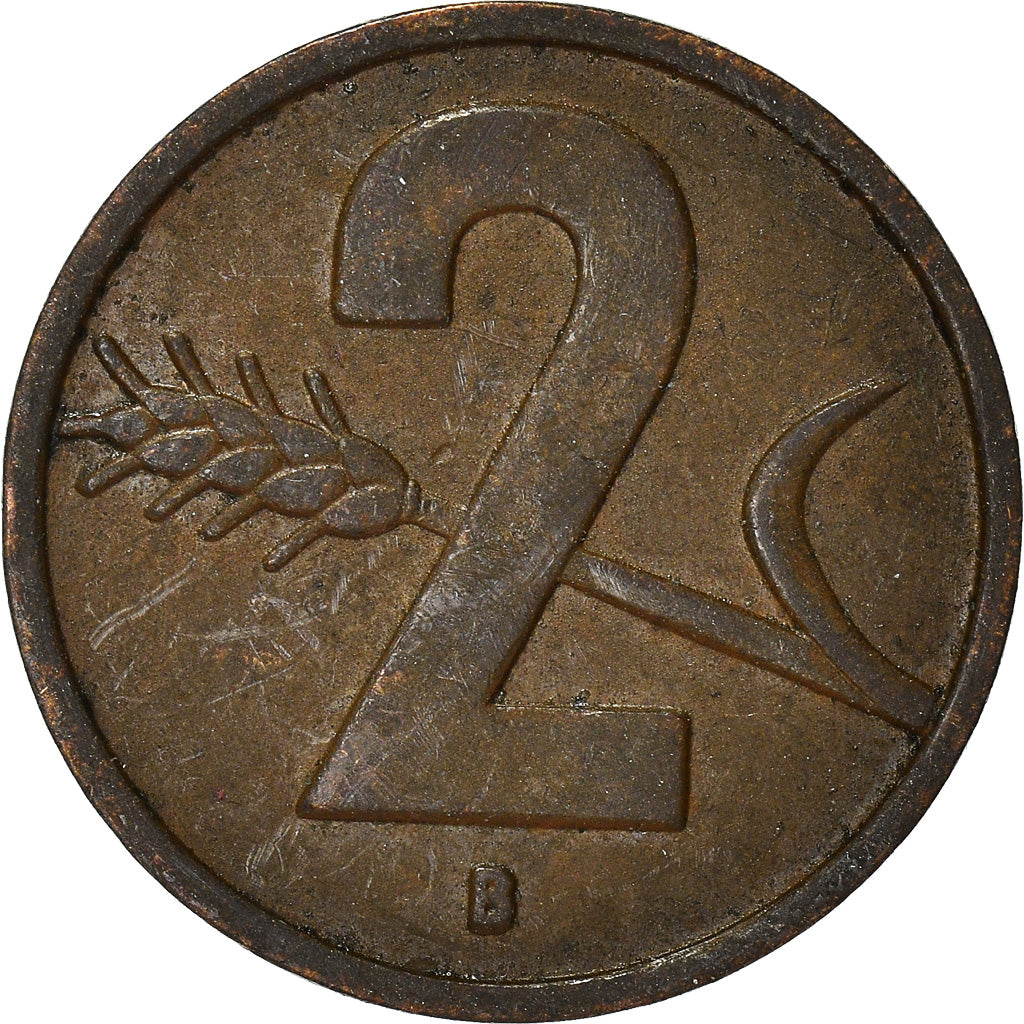 Münze, Schweiz, 2 Rappen, 1954