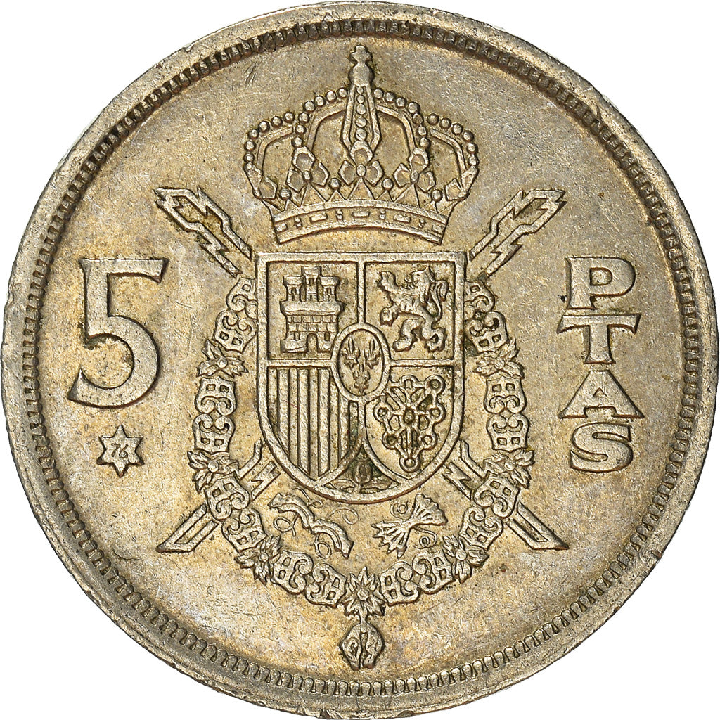Moneta, Hiszpania, 5 Pesetas, 1975 (76)